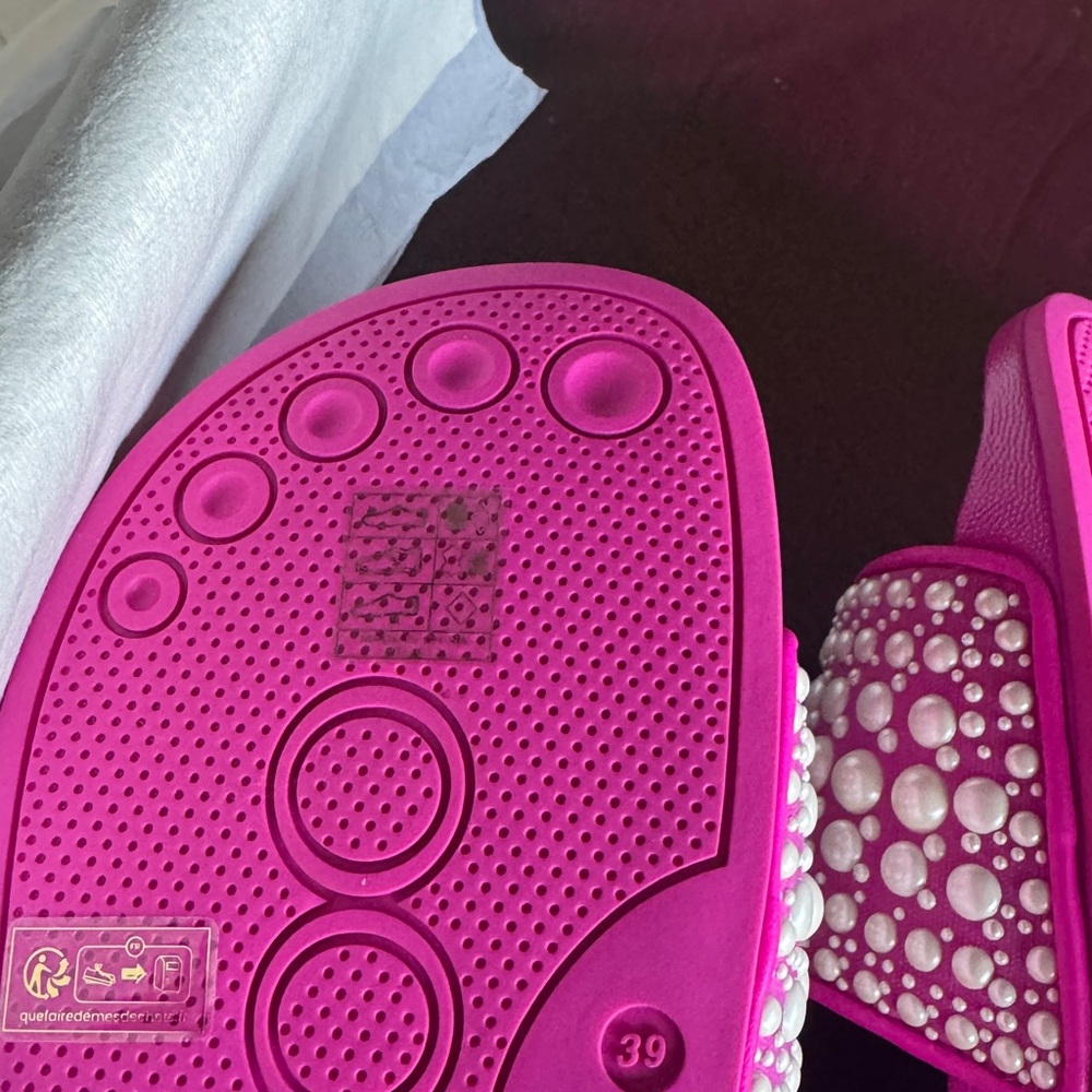 Jimmy Choo Fitz Fuchsia with Pearls NWT size 39 New never worn - Picture 8 of 9